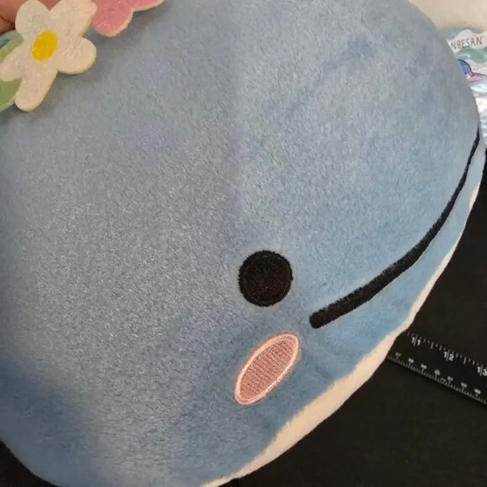 NEW San-X Jinbesan Flower Crown Original Kokujira Mochi Plush Whale Toy Seashell